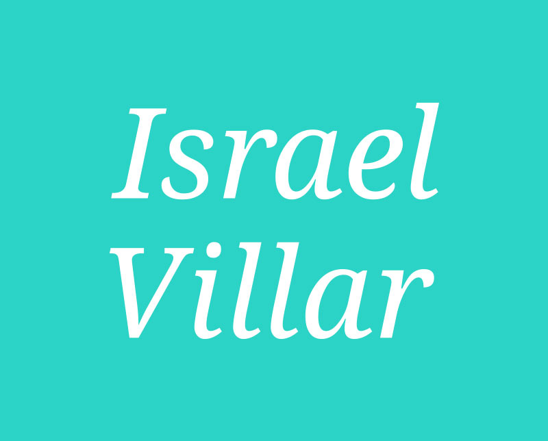 logotipo en verde de Israel Villar
